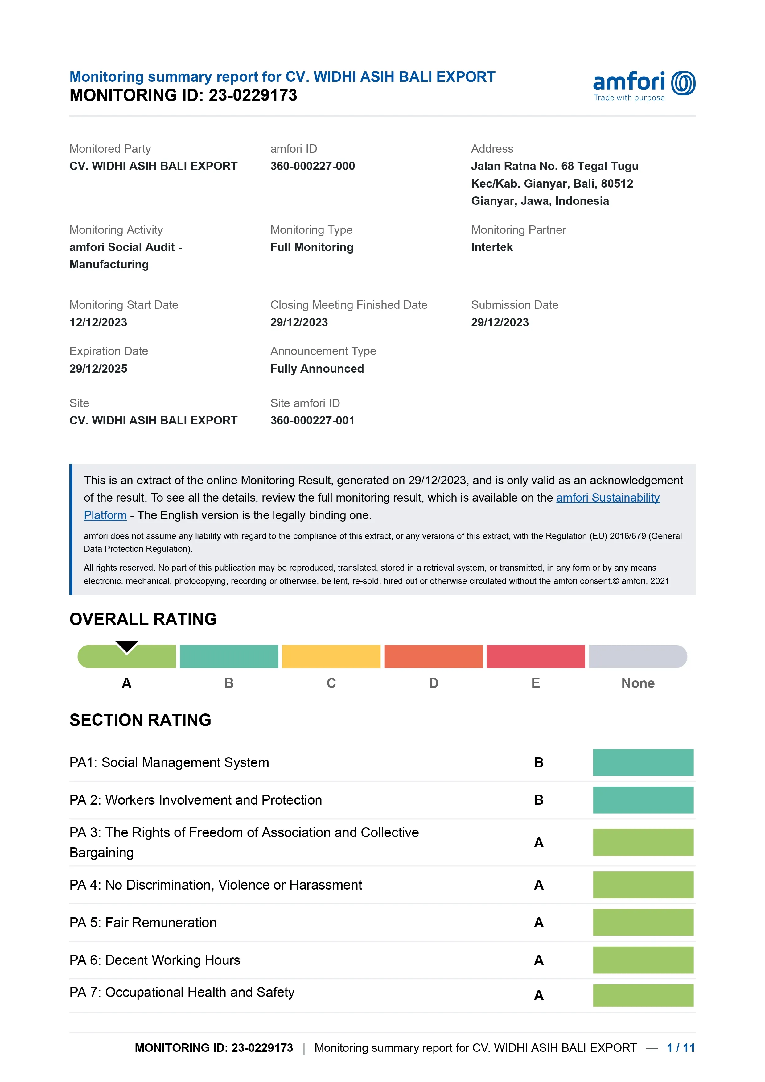 BSCI certification